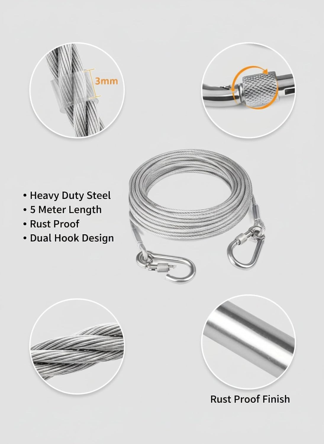 10 MT STEEL WIRE CLOTH ROPE
