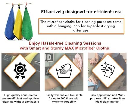 40*40 Microfiber Cloth (pack of 3)