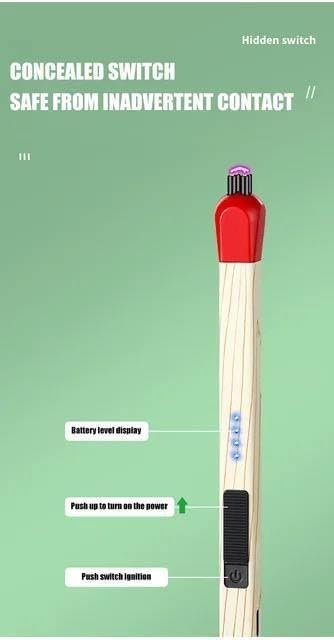 Match Stick Gas Lighter With Usb Cable