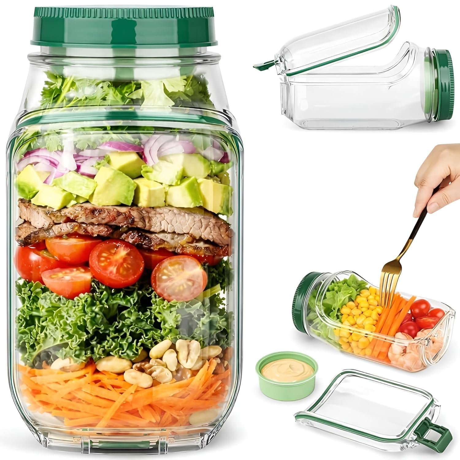 Salad Jar Container
