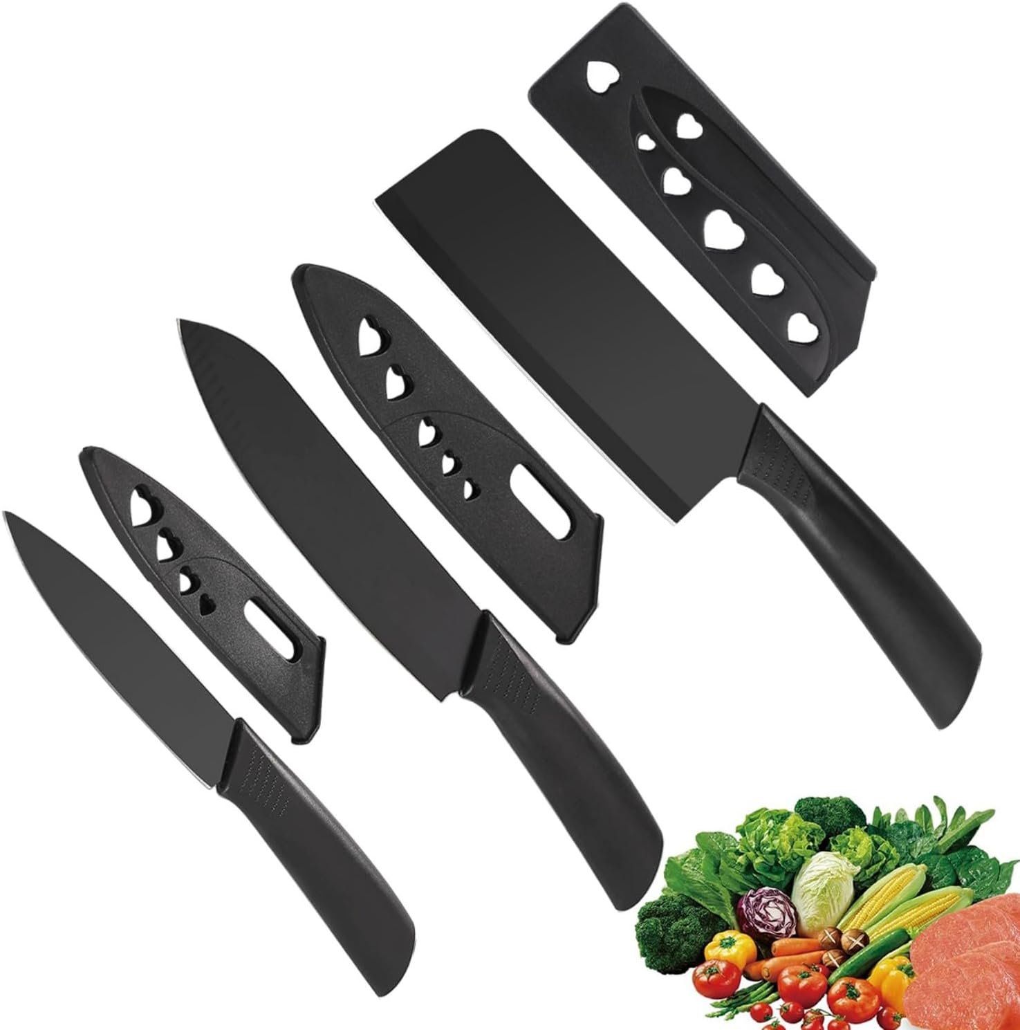 3PCS BLACK KNIFE