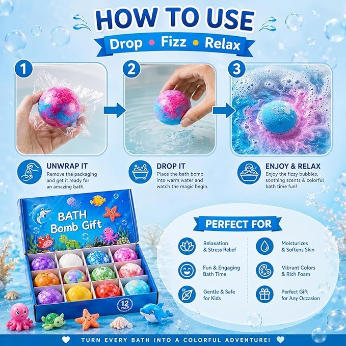 BATH BOMB WITH RANDOM SURPRISE TOY
