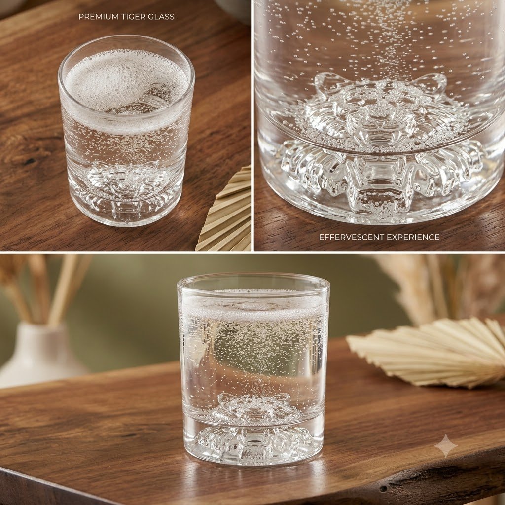 TIGER BOTTOM WHISKY GLASS 300ML 6PCS   23324 / SMV5051A