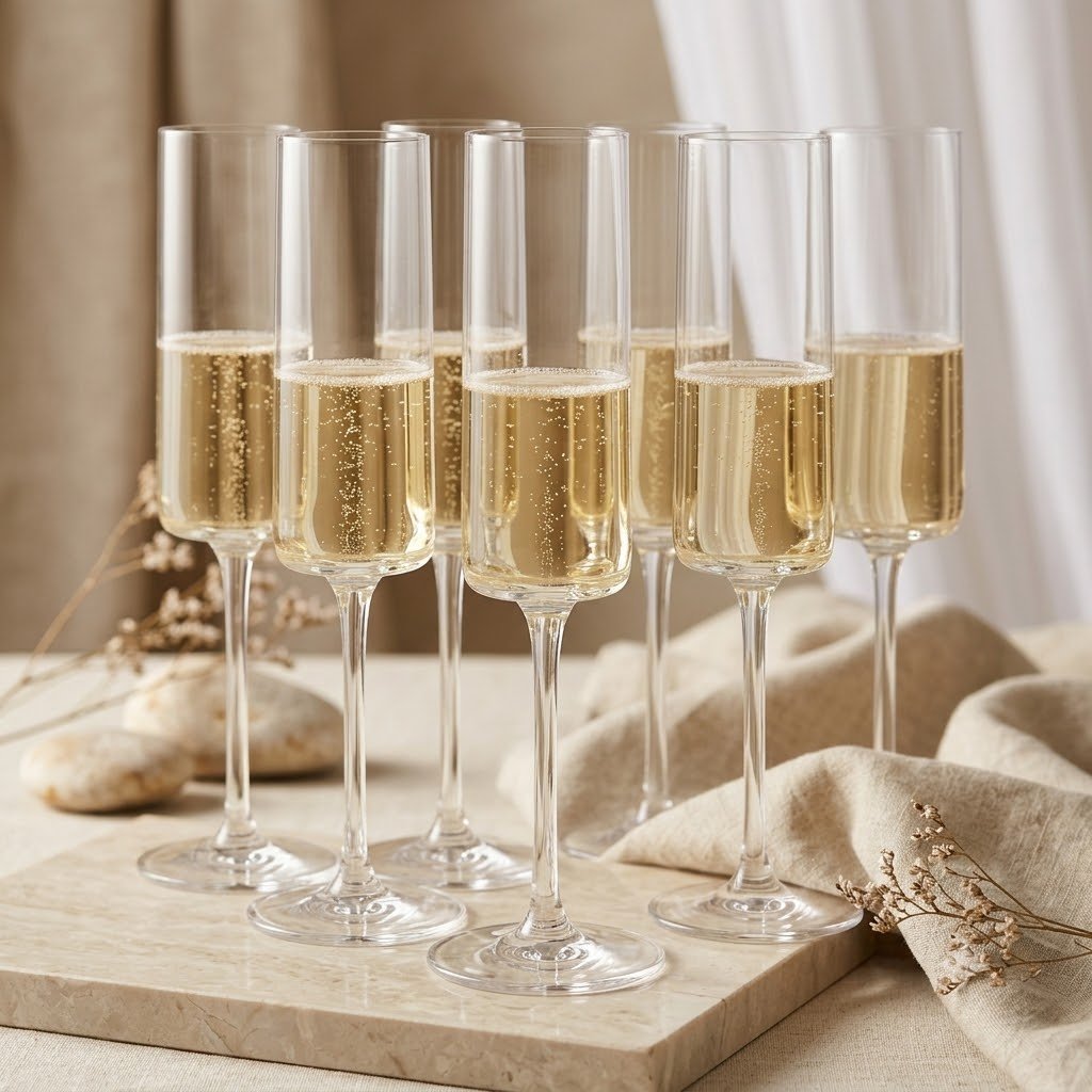 CHAMPAGNE WINE STRAIGHT 175ML 6PCS  23313 / JG7719