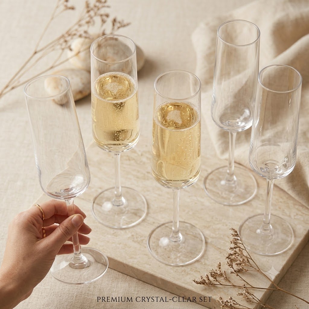 CHAMPAGNE WINE STRAIGHT 175ML 6PCS  23313 / JG7719
