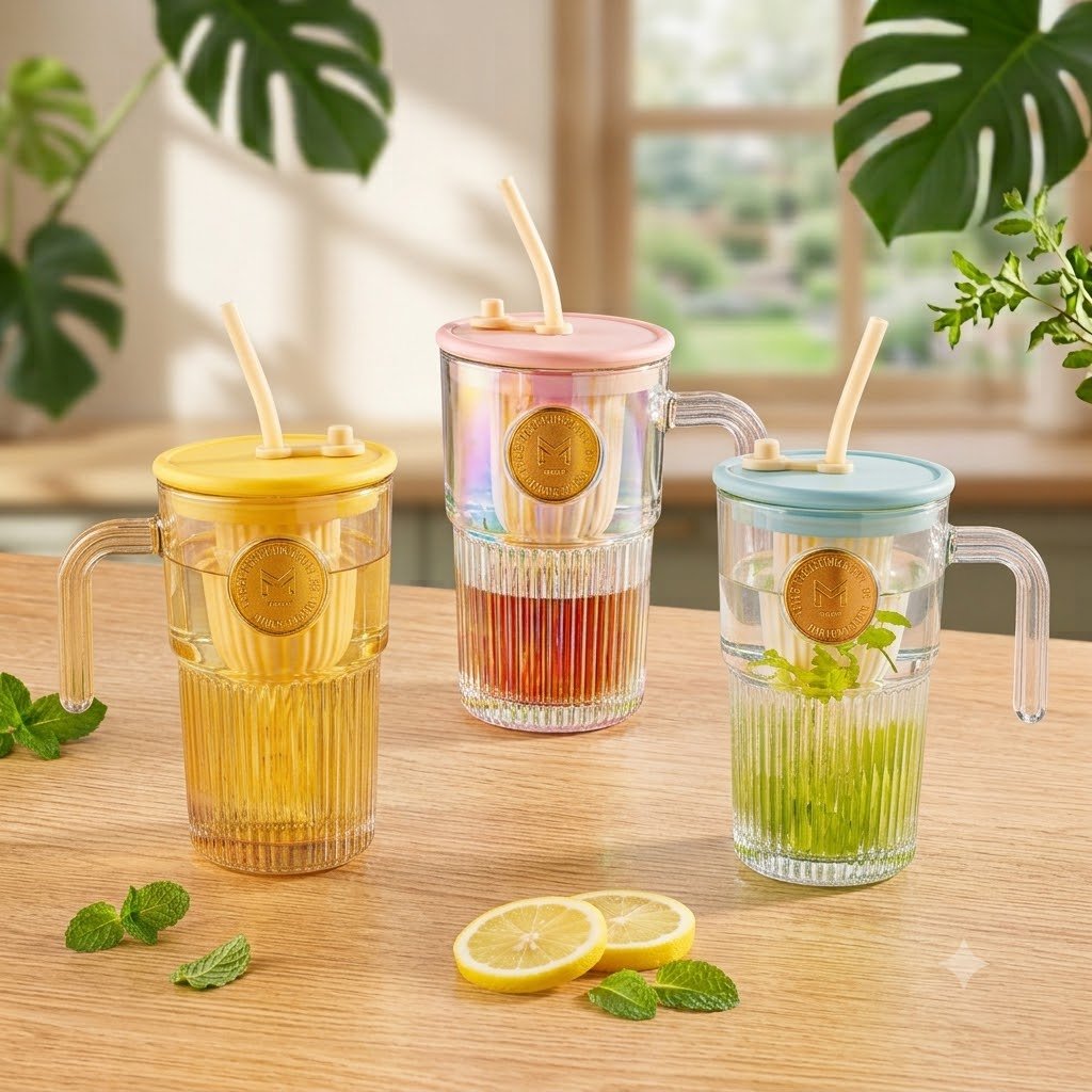 SIPPER MUG LEMEI TEA STRAW CUP 22401 | LMHCB-L1
