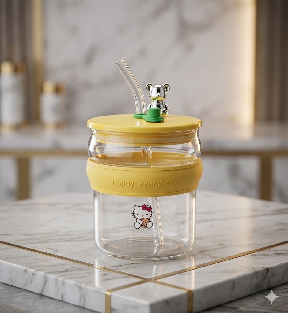 HAPPY EVERY DAY TEDDY BOTTLE 450ML 23068