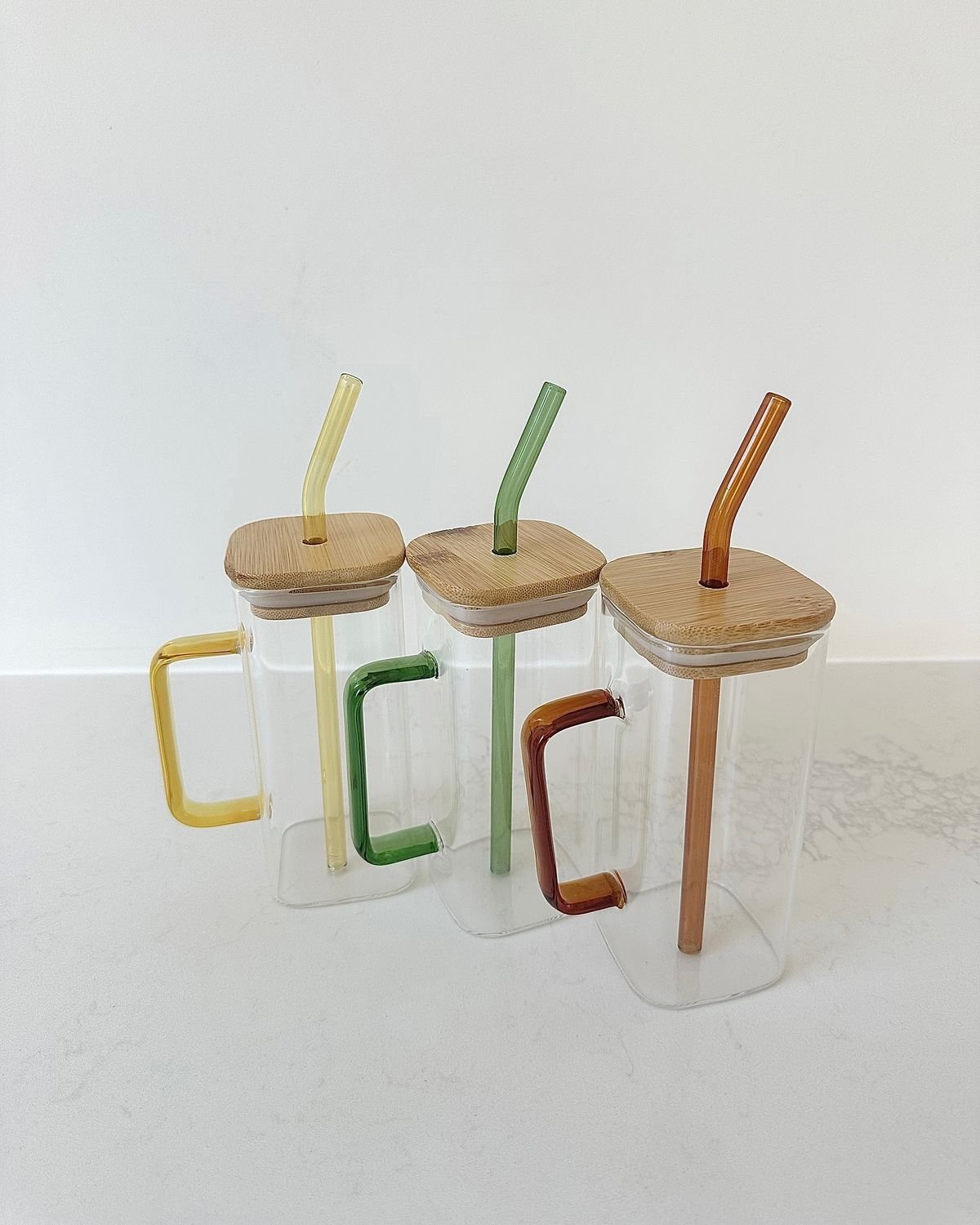 SQUARE MASON WOODEN LID JAR 400ML (pack of 2)
