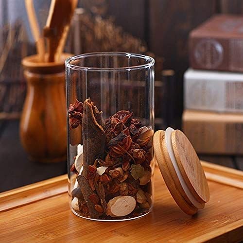 WOODEN LID JAR ROUND  1050ML (pack of 2)