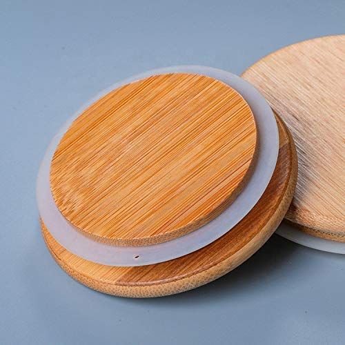 WOODEN LID JAR ROUND  1050ML (pack of 2)