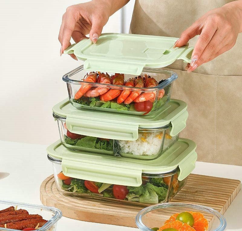 LUNCH BOX RECTANGEL 3 PCS SET BOX PACK 23130 | GTY-2506
