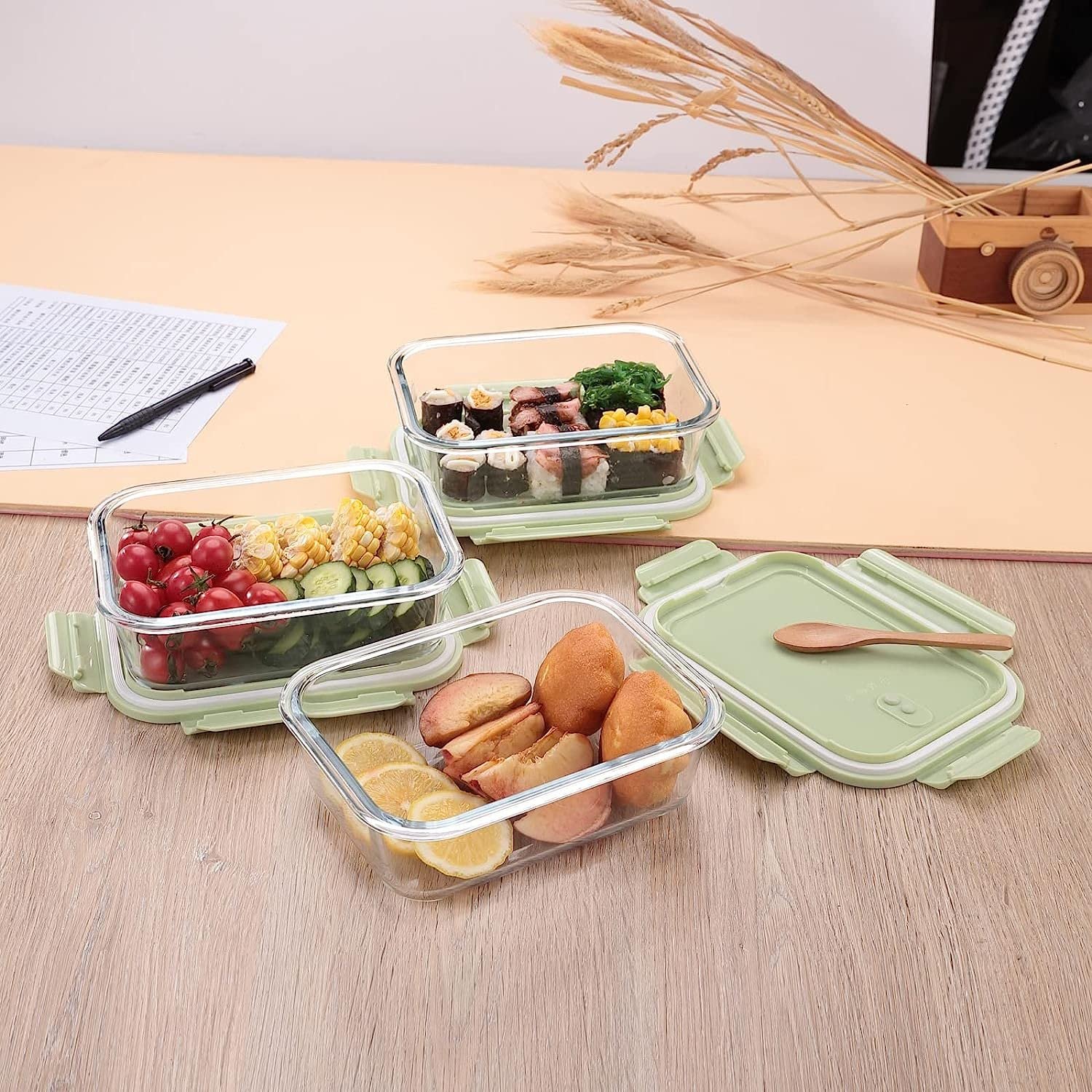 LUNCH BOX RECTANGEL 3 PCS SET BOX PACK 23130 | GTY-2506