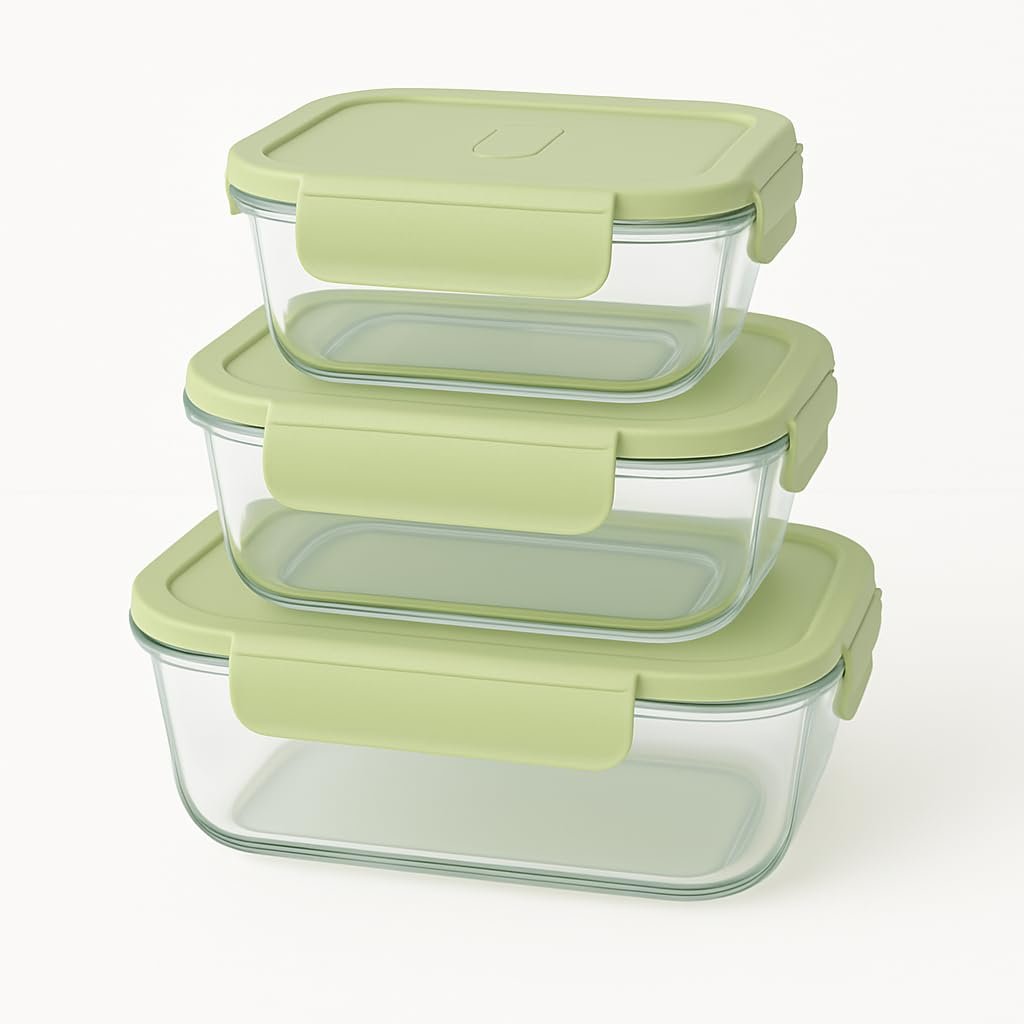 LUNCH BOX RECTANGEL 3 PCS SET BOX PACK 23130 | GTY-2506