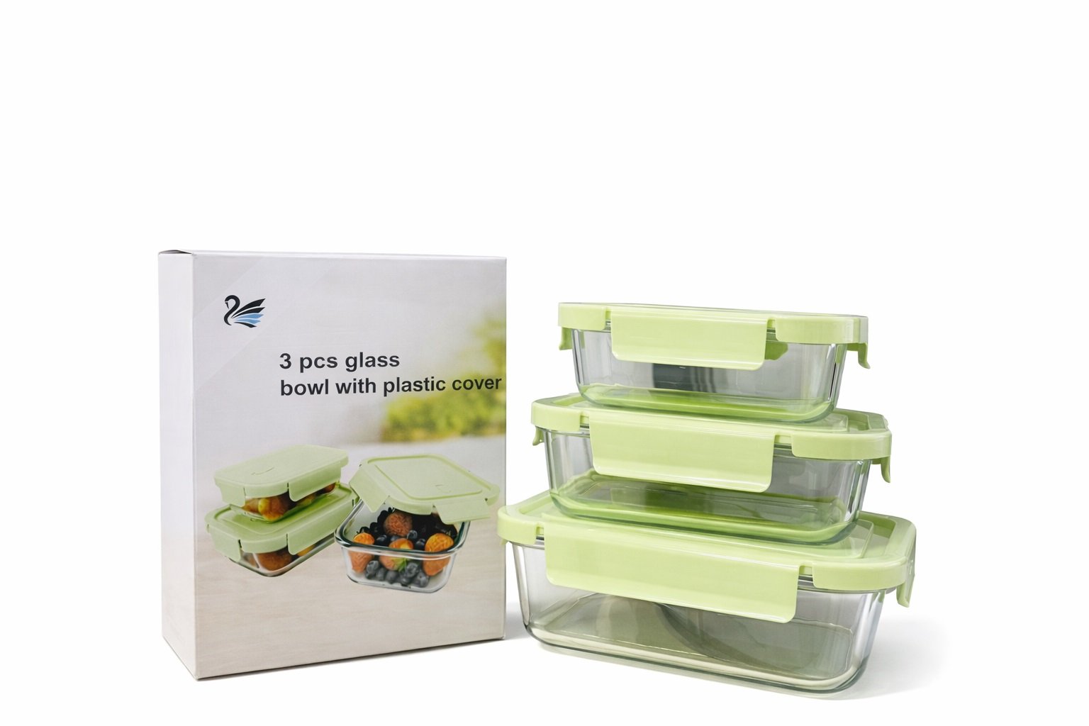 LUNCH BOX RECTANGEL 3 PCS SET BOX PACK 23130 | GTY-2506