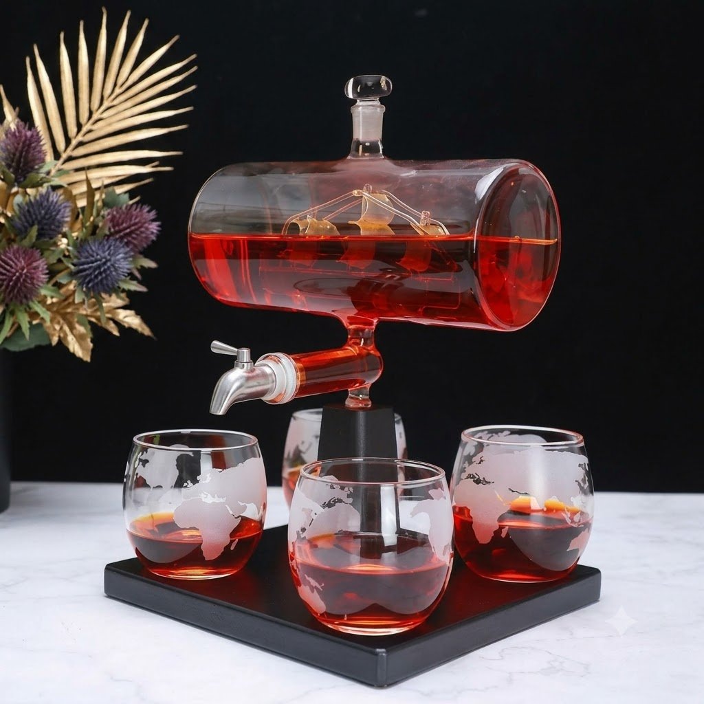 BOAT DECANTER 850ML 5 PCS  22146 / WS-11