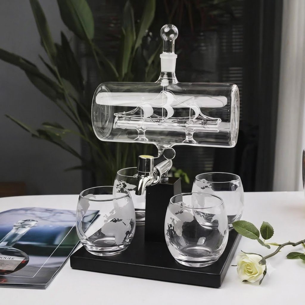 BOAT DECANTER 850ML 5 PCS  22146 / WS-11