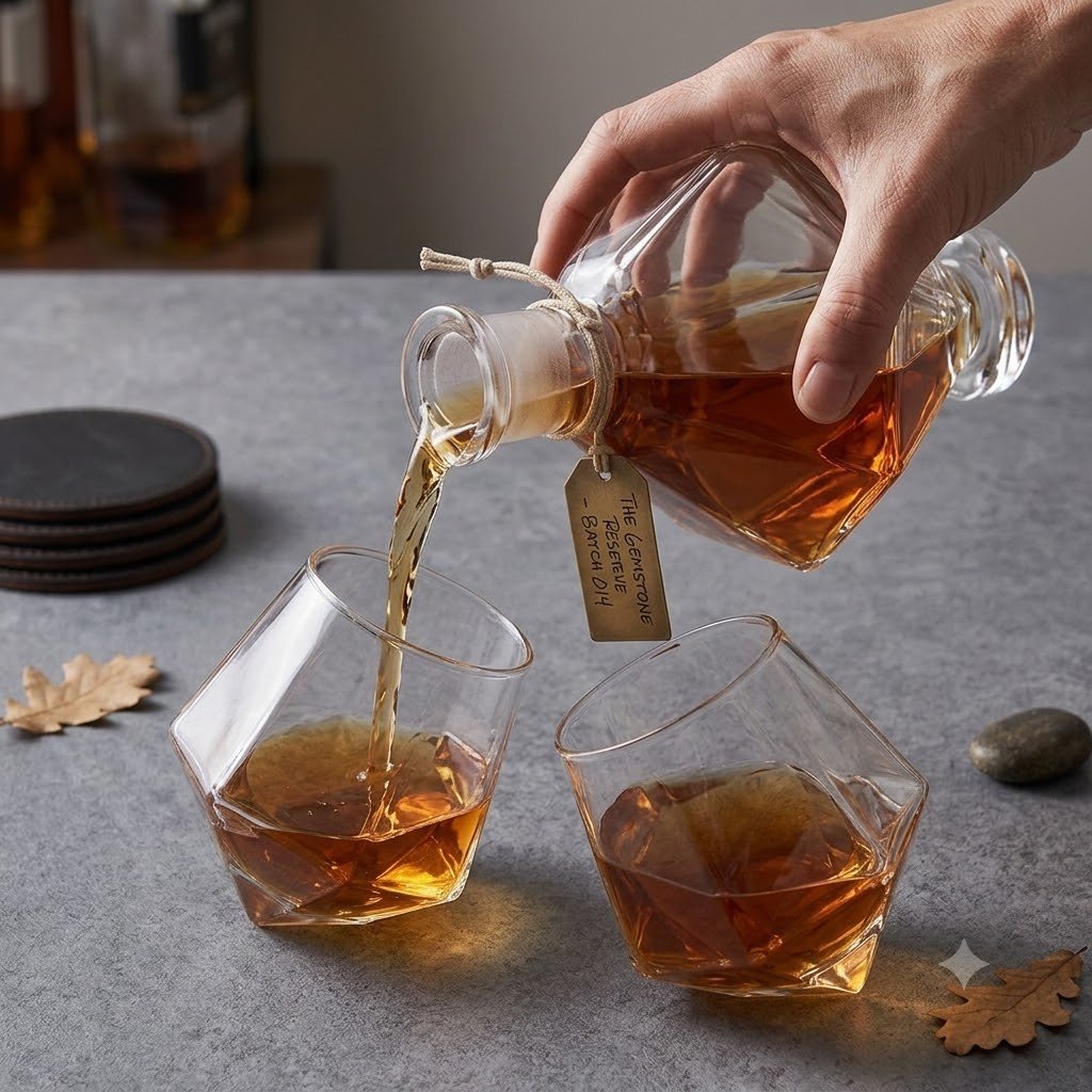 DIAMOND DECANTER WITH GLASS 3 PCS  23289  / XZG-006