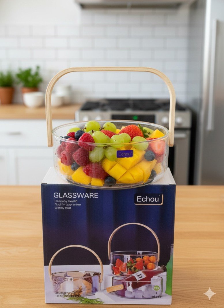 FRUIT BASKET WITH HANDLE ECHOU 2.2 LTR  22652 | TLW01