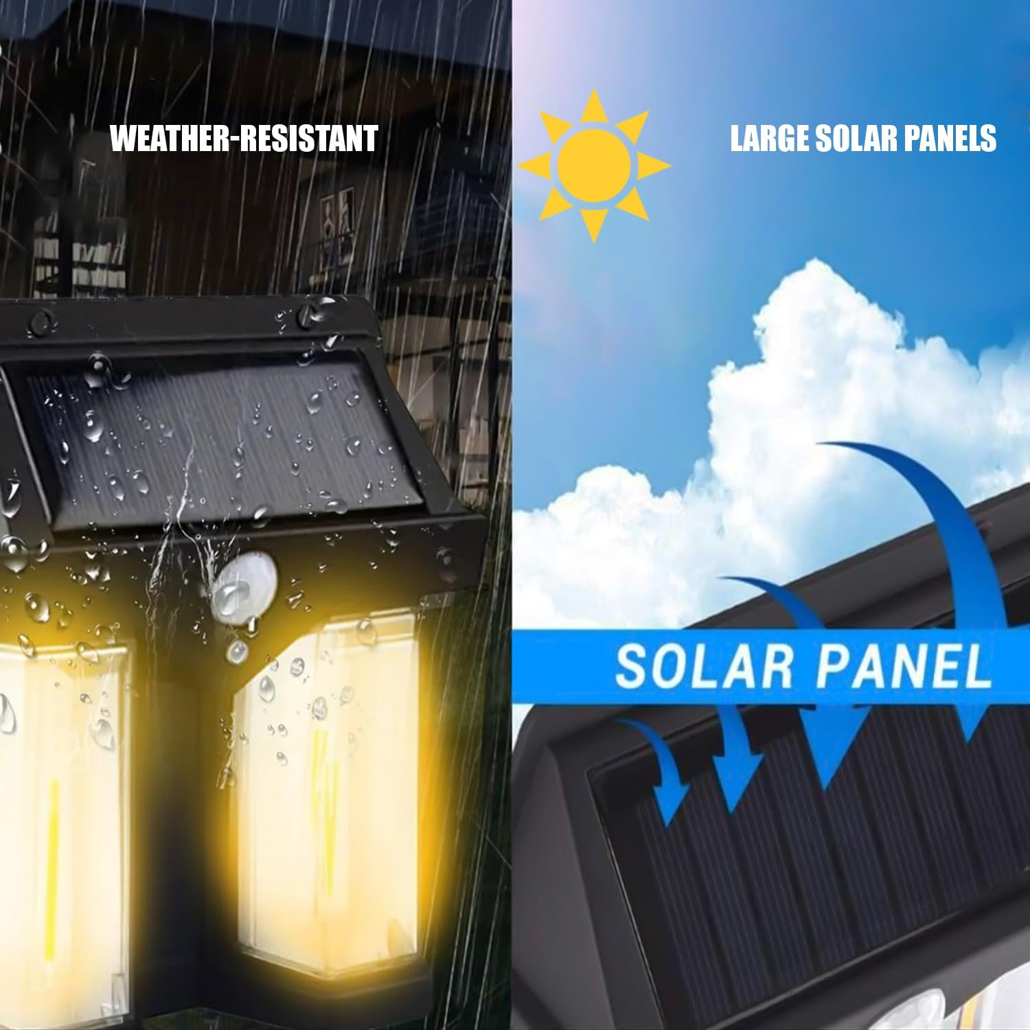 DUAL OUTDOOR SOLAR LIGHT WALL BULB