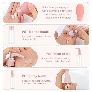 11 PCS Silicone Travel Bottle Set