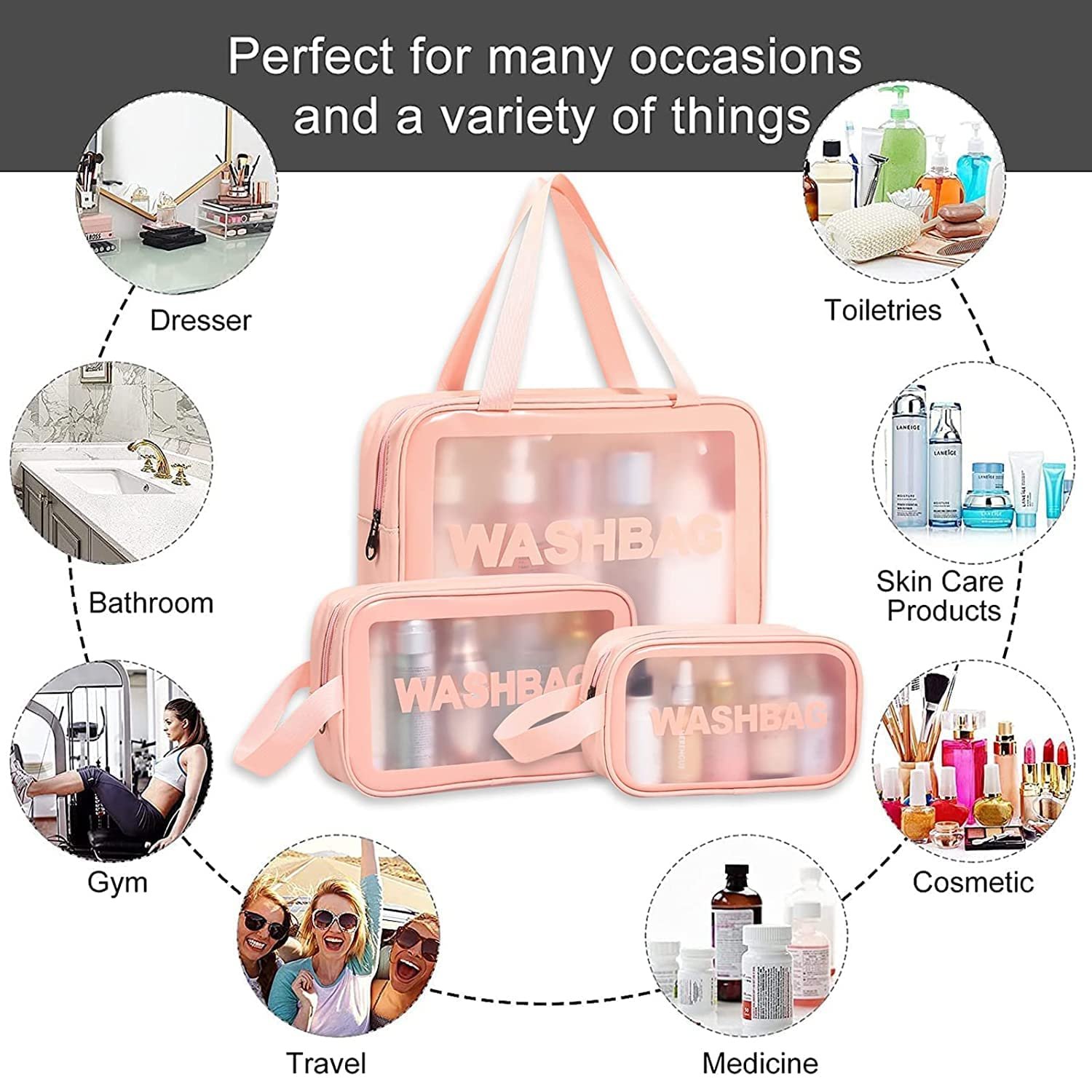 3 PCS WASH BAG