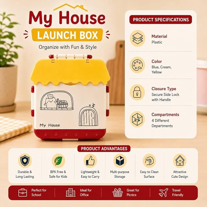 Home Shape Kids Lunch Box