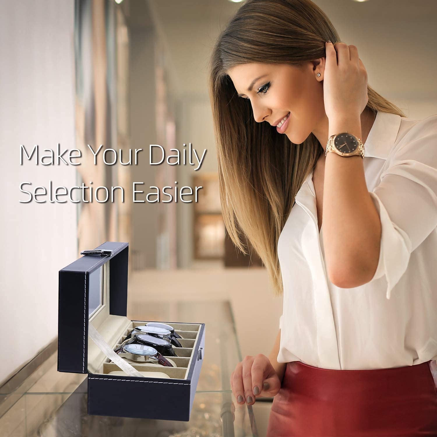 6 SLOT WATCH COLLECTION BOX
