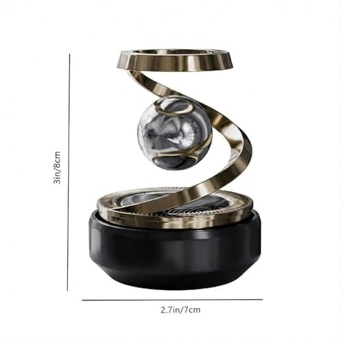 Solar Car Dashboard Air Freshener with Rotating Perfume Diffuser