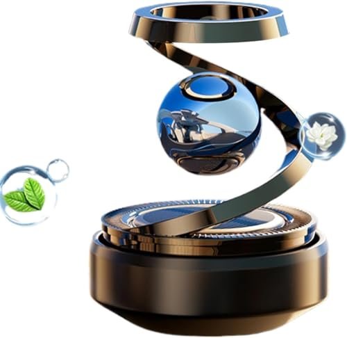 Solar Car Dashboard Air Freshener with Rotating Perfume Diffuser