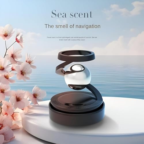 Solar Car Dashboard Air Freshener with Rotating Perfume Diffuser