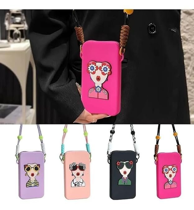Silicone Mobile Sling Pouch