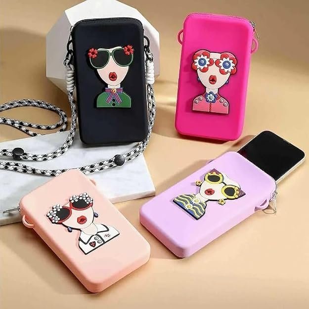 Silicone Mobile Sling Pouch