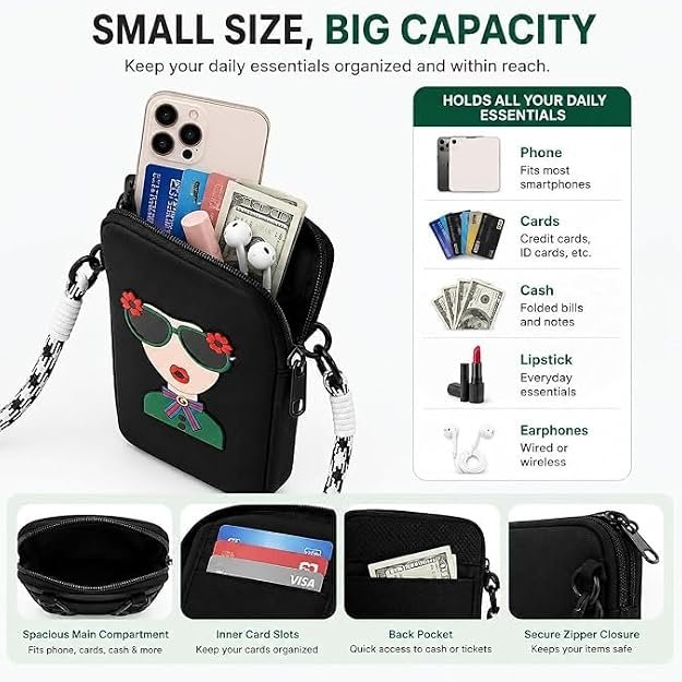Silicone Mobile Sling Pouch