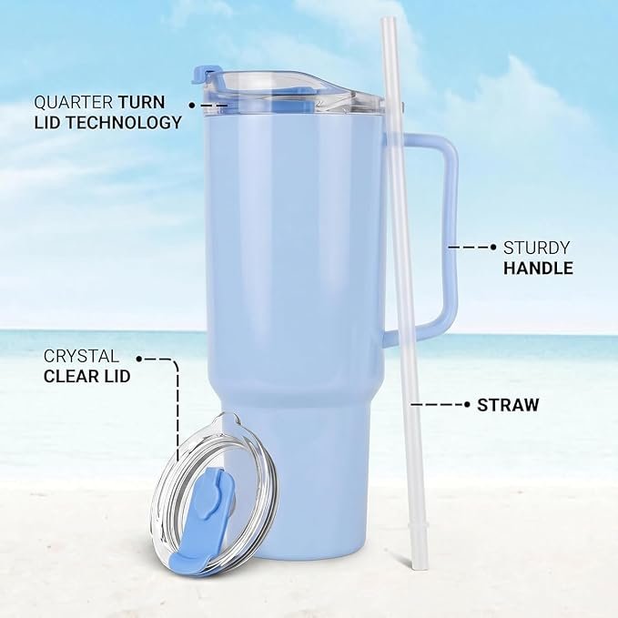 1800ML PLASTIC TUMBLER WITH HANDEL & LID