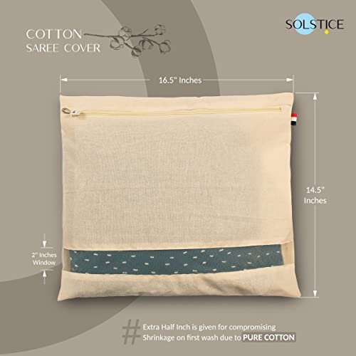 Cotton Saree Bags/Covers For Storage Set Of - 12 Big Size Single (16 X 14 Inches)