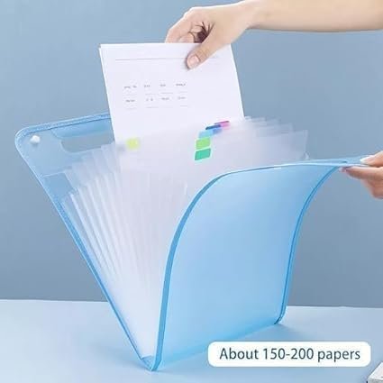 Multi-Layer Expanding Folder 13 Pockets A4 Paper Organizer –(1Pcs)
