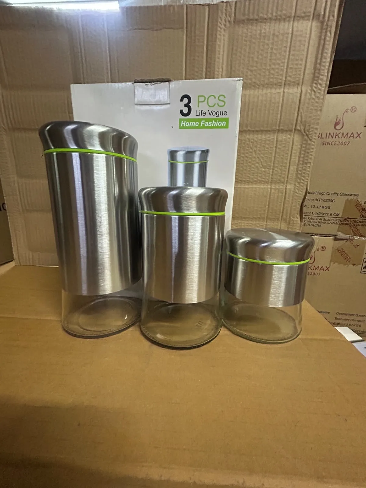 WINDOW CANISTER SET 3PCS  7013