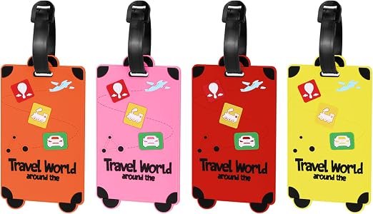 Silicone Luggage Tags (pack of 4)