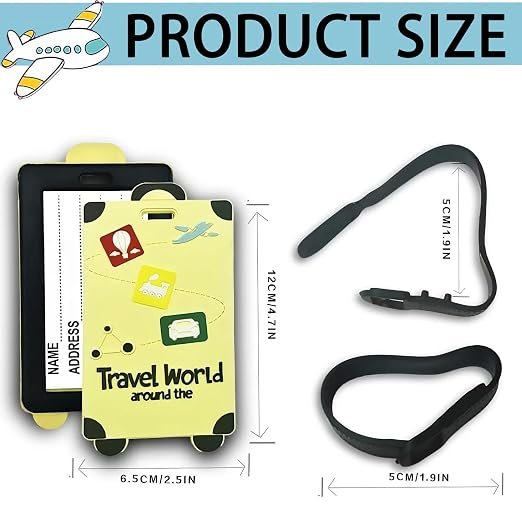 Silicone Luggage Tags (pack of 4)